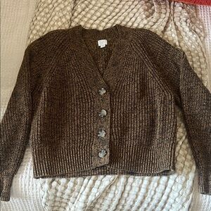 a new day Brown Button-Up Cardigan